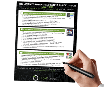 law firm marketing checklist